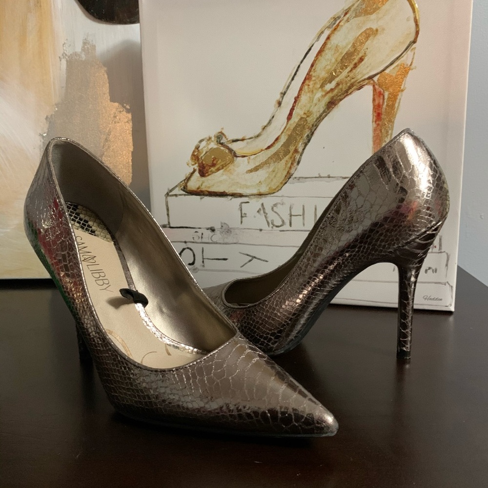 Sam & Libby 8.5 Metallic 4 inch Heels